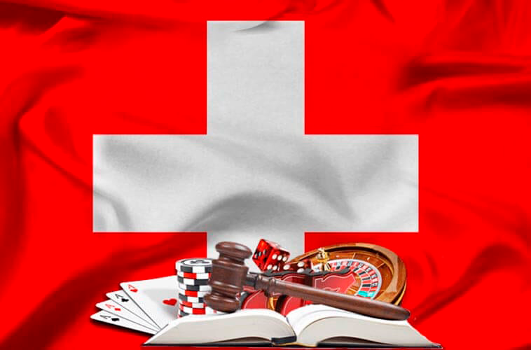Bild der Schweizer Flagge auf der Website von Online Casino Schweiz